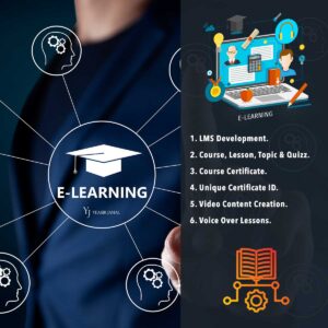 Learning Management System Solutions, LMS Development, Digital Course, Lesson, Topic, and Quiz Creation, Digital Certificate Design, Unique Certificate ID Generation and Verification System, Engaging Video Learning Content Creation, Voice Over Lessons.